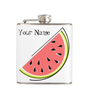 Watermelon Slice Name Hip Flask