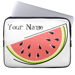 Watermelon Slice Name laptop sleeve