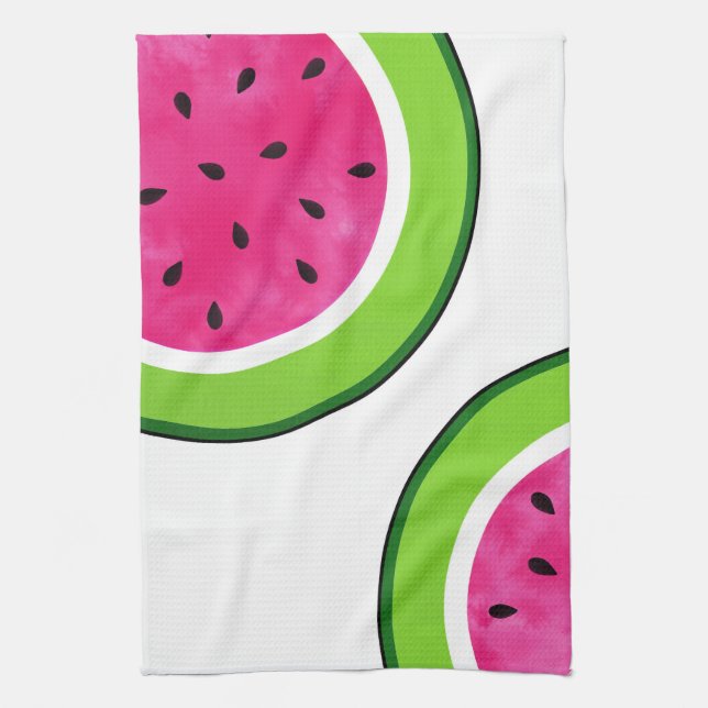 Watermelon Slice Pattern Tea Towel (Vertical)