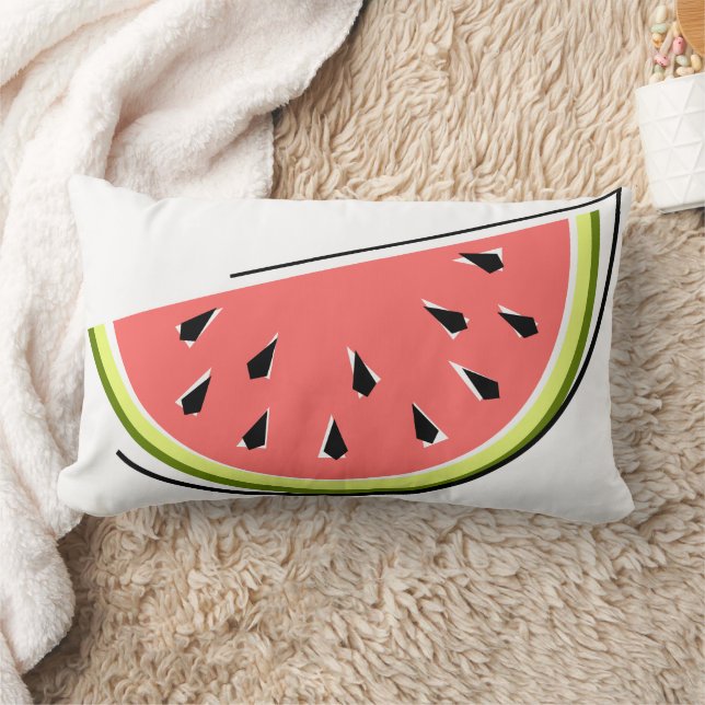 Watermelon Slice pink back lumbar Cushion (Blanket)