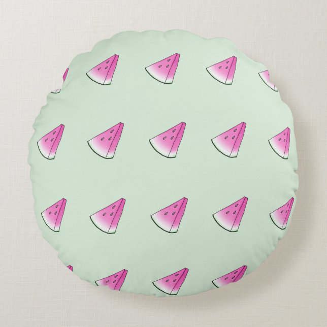 Watermelon slice round cushion (Front)