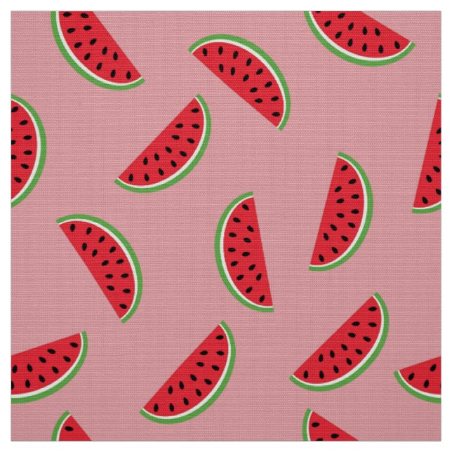 Watermelon Slice Seamless Pattern Fabric (Swatch)