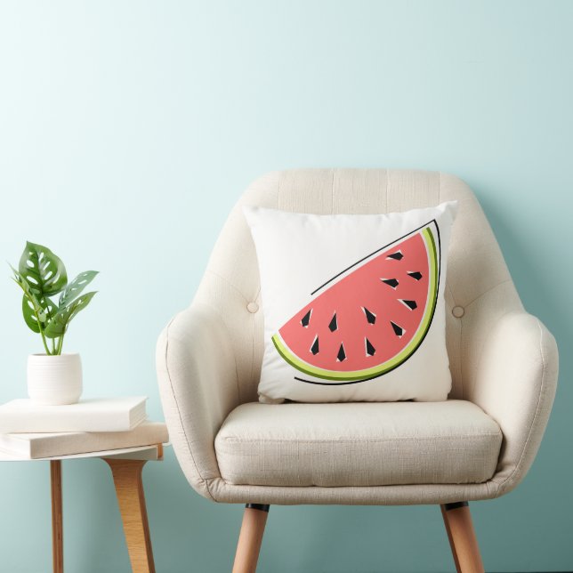 Watermelon Slice square striped back Cushion (Chair)
