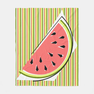 Watermelon Slice Stripe Classic Fleece Blanket