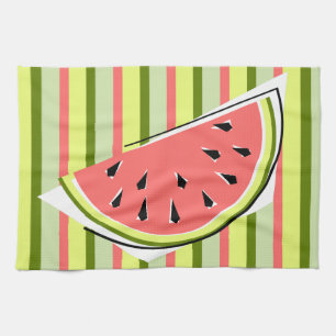 Watermelon Slice Stripe kitchen towel