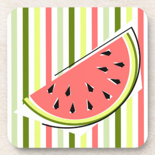 Watermelon Slice Stripe Thin Coaster