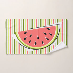 Watermelon Slice Stripe Thin Hand Towel