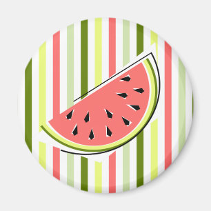 Watermelon Slice Stripe Thin Magnet