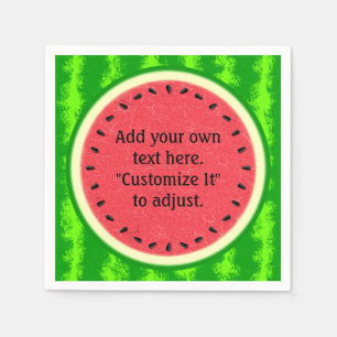 Watermelon Slice Summer Fruit Personalised Napkin