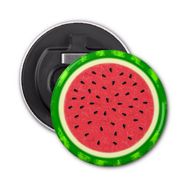 Watermelon Slice Summer Fruit with Rind Bottle Opener (Front)