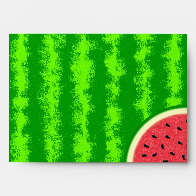 Watermelon Slice Summer Fruit with Rind Envelopes (Front)
