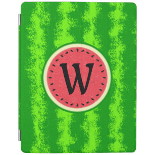 Watermelon Slice Summer Fruit with Rind Monogram iPad Smart Cover