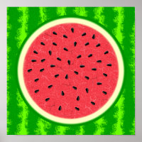 Watermelon Slice Summer Fruit with Rind