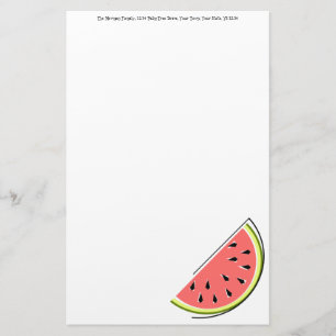 Watermelon Slice Text Stationery