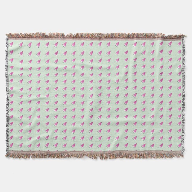 Watermelon slice throw blanket (Front)