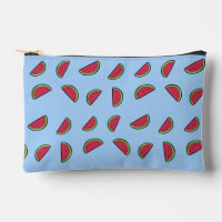 Watermelon slices on blue