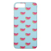 Watermelon Slices on Teal Pattern