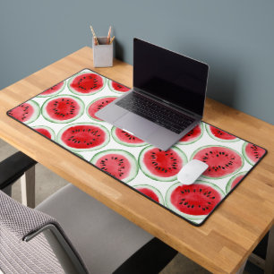 Watermelon slices pattern desk mat