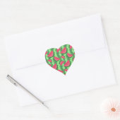 Watermelon Slices Pattern Heart Sticker (Envelope)