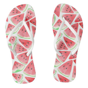 Watermelon slices pattern jandals