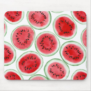 Watermelon slices pattern mouse pad