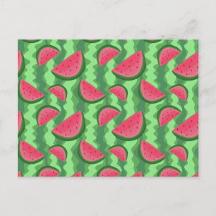 Watermelon Slices Pattern Postcard