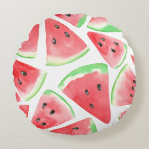 Watermelon slices pattern round cushion