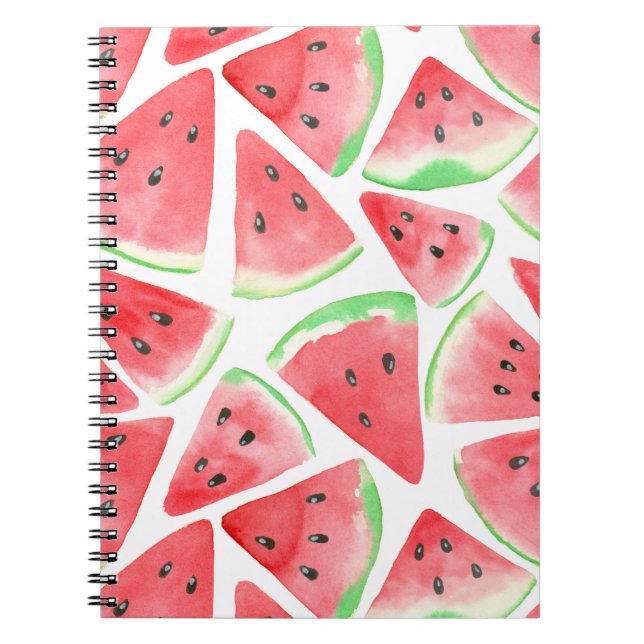 Watermelon slices pattern spiral notebook (Front)
