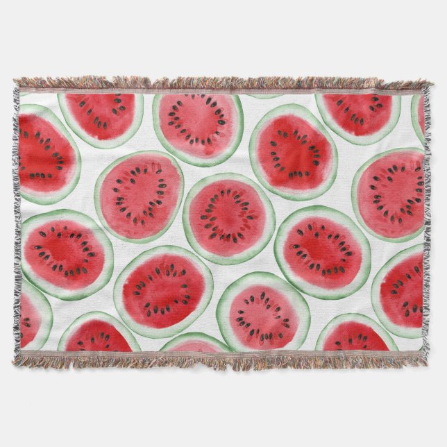 Watermelon slices pattern throw blanket (Front)