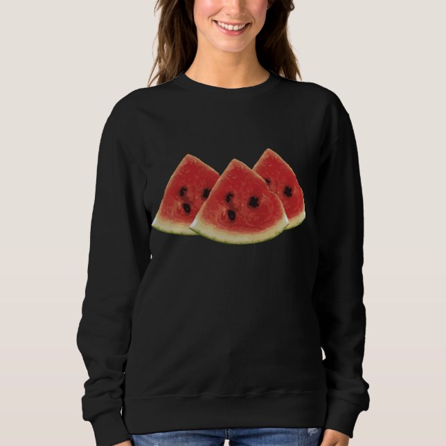 Watermelon Slices Summer Fruit Apparel Gift Sweatshirt (Front)