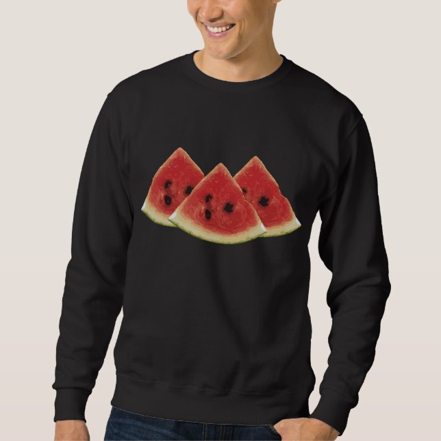 Watermelon Slices Summer Fruit Apparel Gift Sweatshirt (Front)