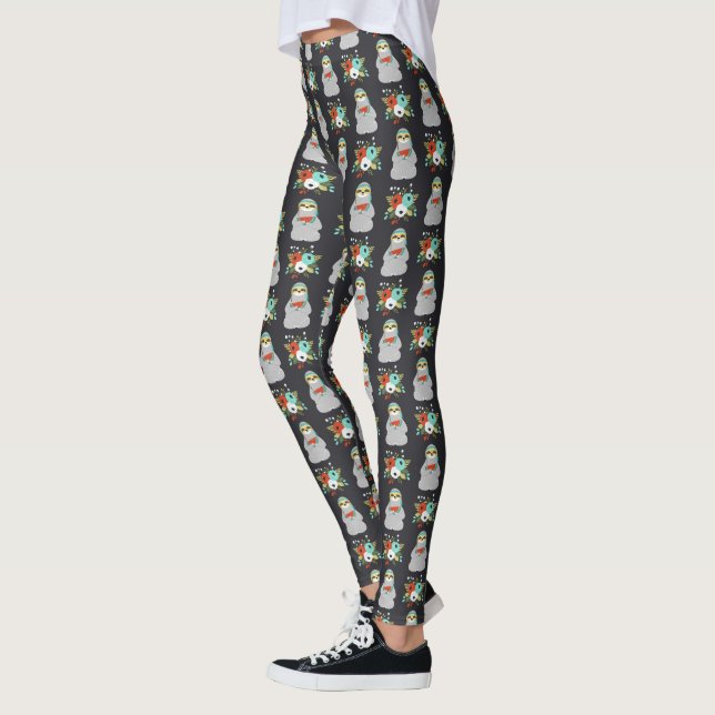Watermelon Sloth Pattern Leggings (Left)