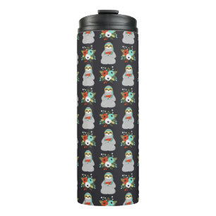 Watermelon Sloth Pattern Thermal Tumbler