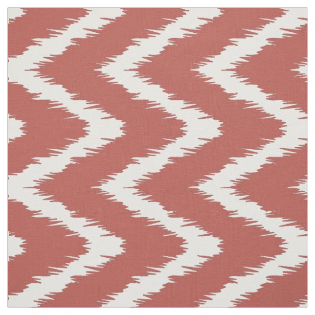 Watermelon Southern Cottage Chevrons Fabric (Swatch)