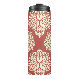 Watermelon Southern Cottage Damask Thermal Tumbler