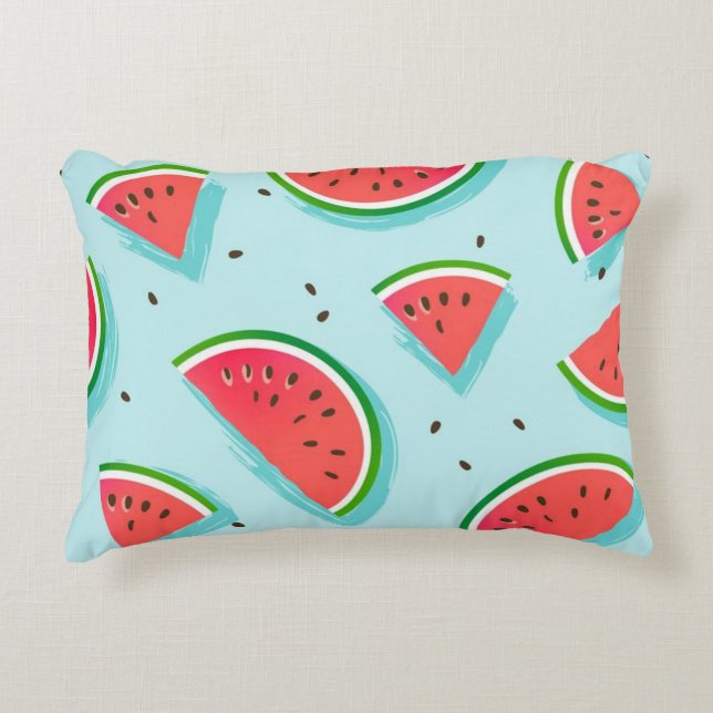 Watermelon Splash 12x16 Accent Pillow (Front)
