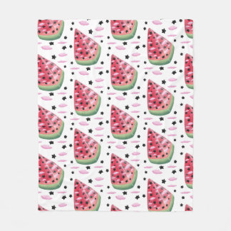 Watermelon star fleece blanket