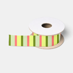 Watermelon Stripe Classic narrow Satin Ribbon