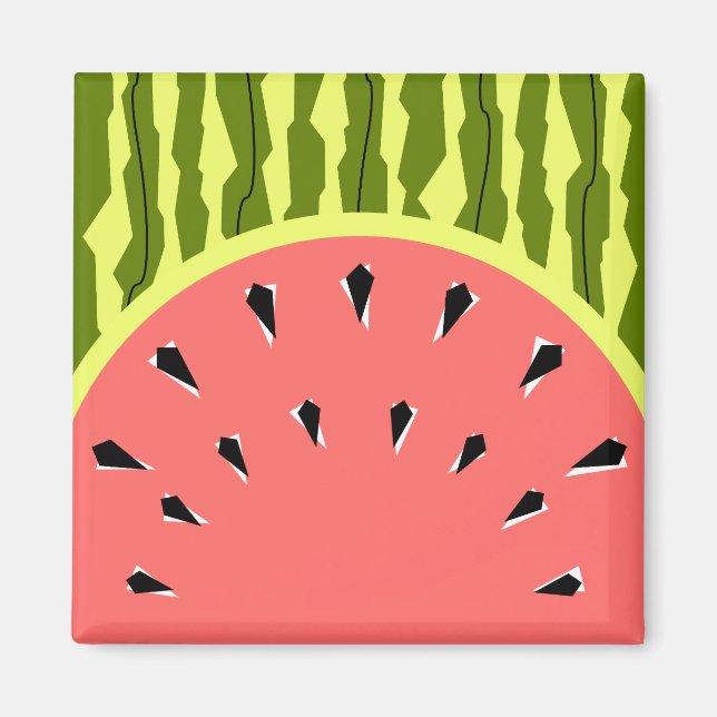Watermelon Stripe Pink Magnet (Front)