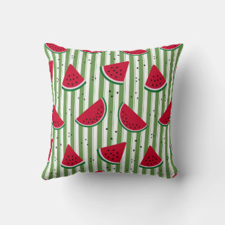 Watermelon Stripe Seamless Pattern Cushion