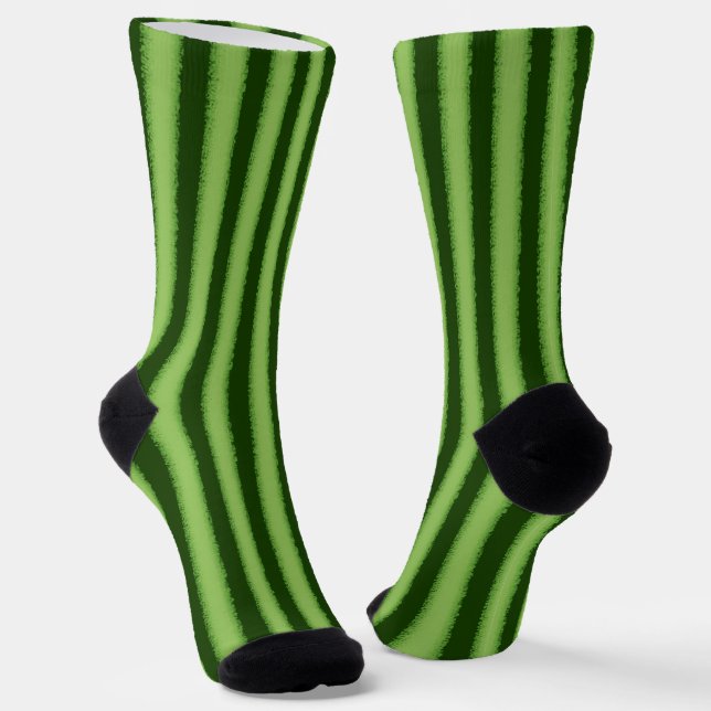 Watermelon stripe socks (Angled)