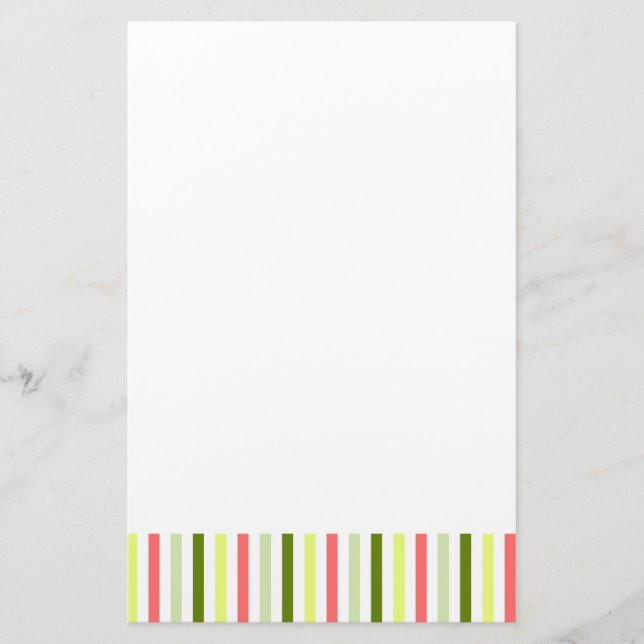Watermelon Stripe Thin stationery (Front)