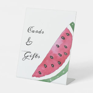 Watermelon Summer Baby Shower Cards & Gifts Pedestal Sign