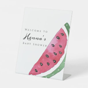 Watermelon Summer Baby Shower Favour Box Pedestal Sign