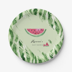 Watermelon Summer Baby Shower  Paper Plate