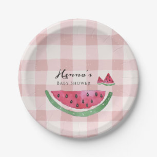 Watermelon Summer Baby Shower Paper Plate