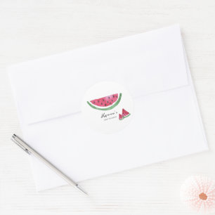 Watermelon Summer Baby Shower Sticker 