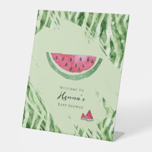 Watermelon Summer Baby Shower Welcome Pedestal Sign