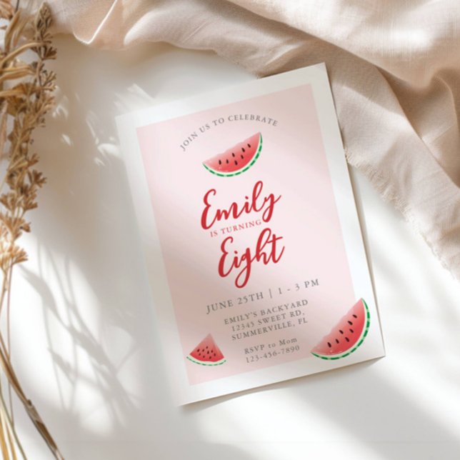 Watermelon Summer Children's Birthday  Invitation (Creator Uploaded)