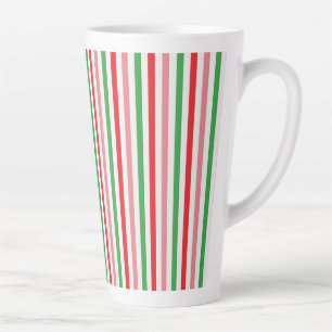 Watermelon Summer Colourful Stripes Pattern-56205  Latte Mug